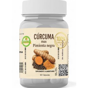 Cúrcuma + Pimienta Negra - 60 Caps