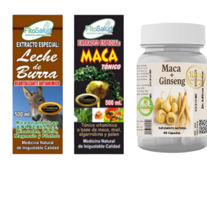 Pack Leche de Burra+Maca+Frasco